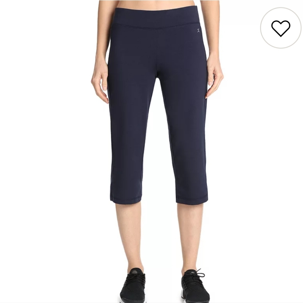 DANSKIN Midnight Navy Capri Leggings Size Small NWT